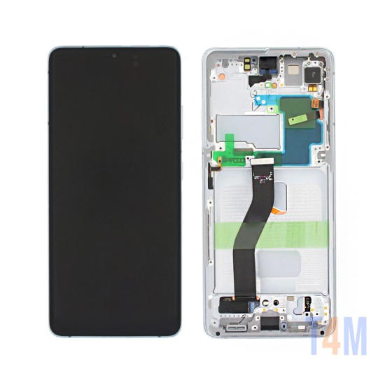 TOUCH+DISPLAY COM FRAME SAMSUNG  GALAXY S21 ULTRA 5G 2021/G998B 6.8" SERVICE PACK (NO CAMERA) PRATA